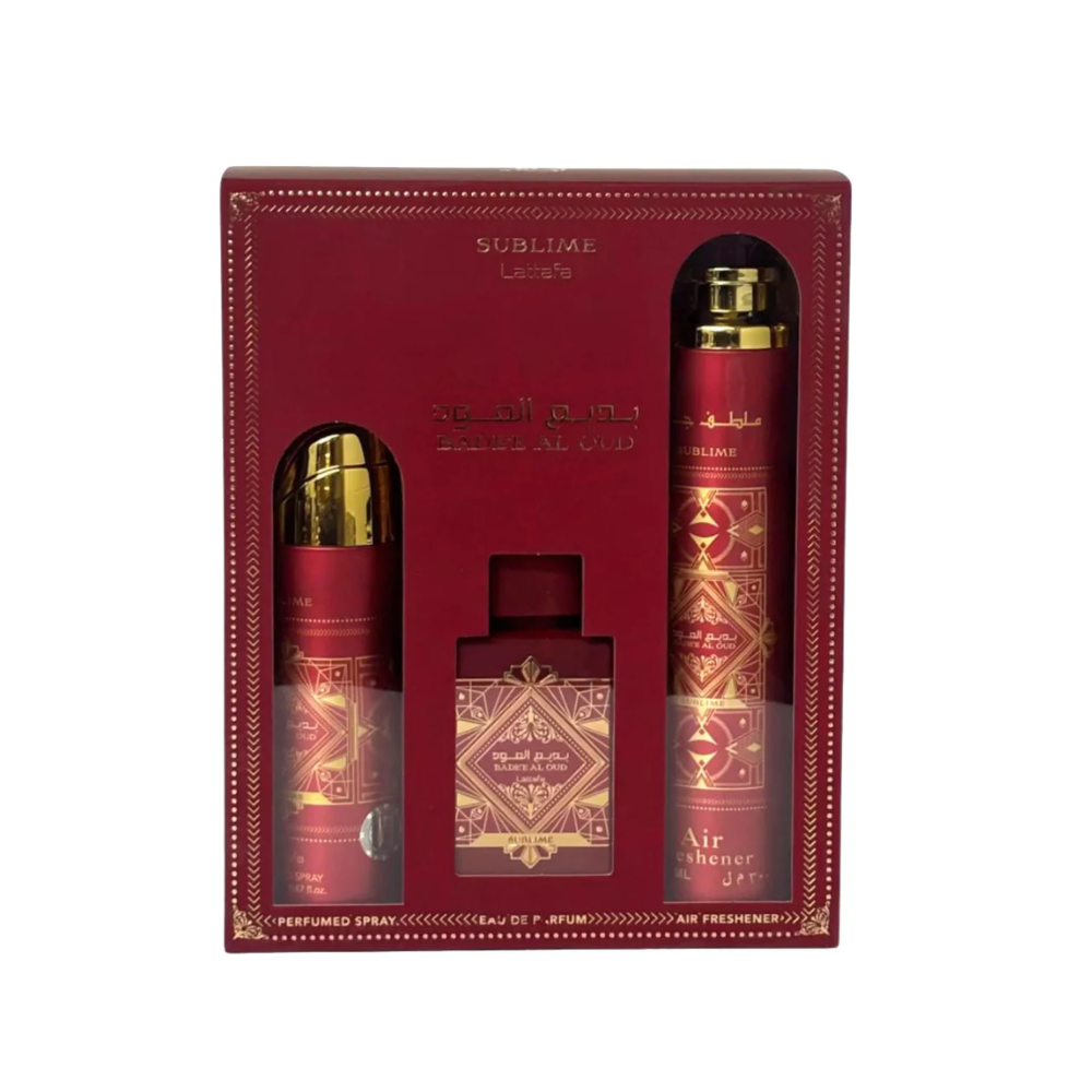 Lattafa Badee AL Oud Sublime GIFT SET(A/F 300ML+ DEO 200ML+ 100ML)
